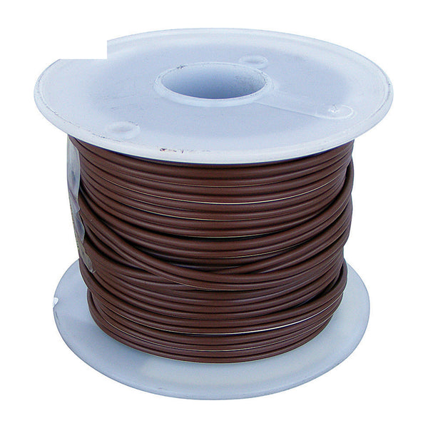 Brown Cable/White Trace - 3mm, 16A, Roll of 30m