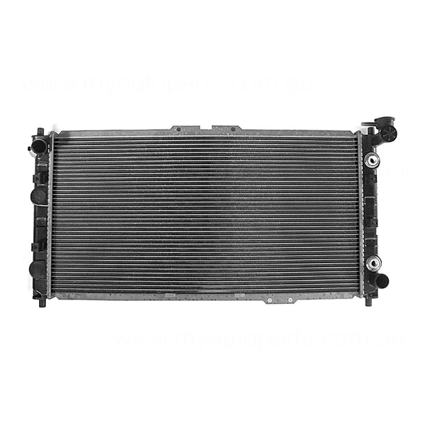 Radiator 32 / 32 mm Plastic Aluminium 670 x 348 x 26 mm Manual/Auto 1.8L L BP Aftermarket Suits Mazda 323 BA 1994 to 1998