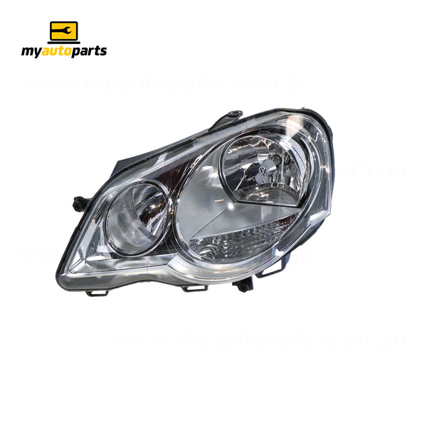 Halogen Head Lamp Passenger Side Genuine Suits Volkswagen Polo 9N 2005 to 2010