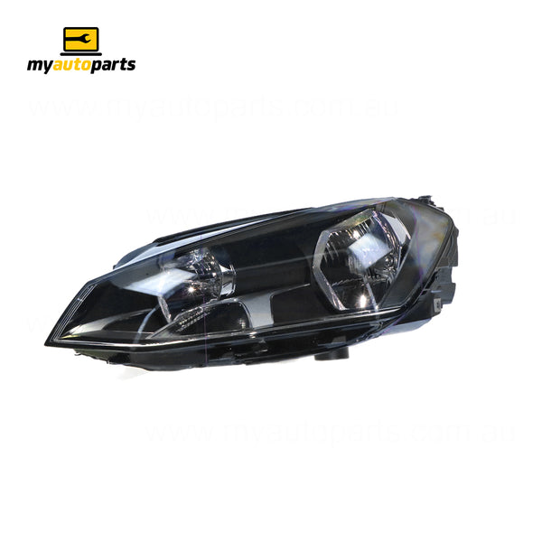 Halogen Manual Adjust Head Lamp Passenger Side OES Suits Volkswagen Golf MK 7 2013 to 2017